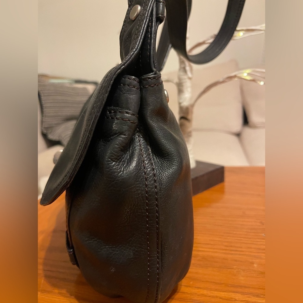 Fossil Vintage Maddox Leather Crossbody Black EUC - Picture 4 of 13